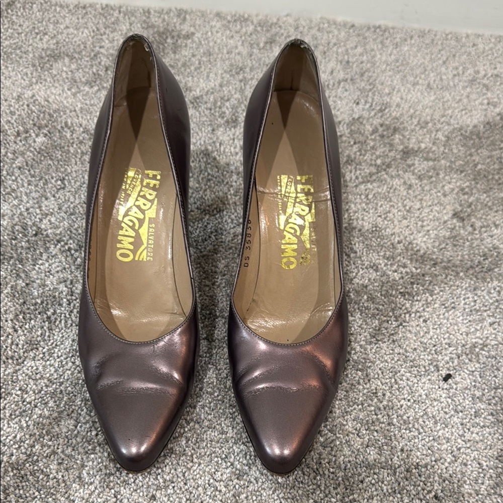 Salvatore Ferragamo Women's Metallic Pumps